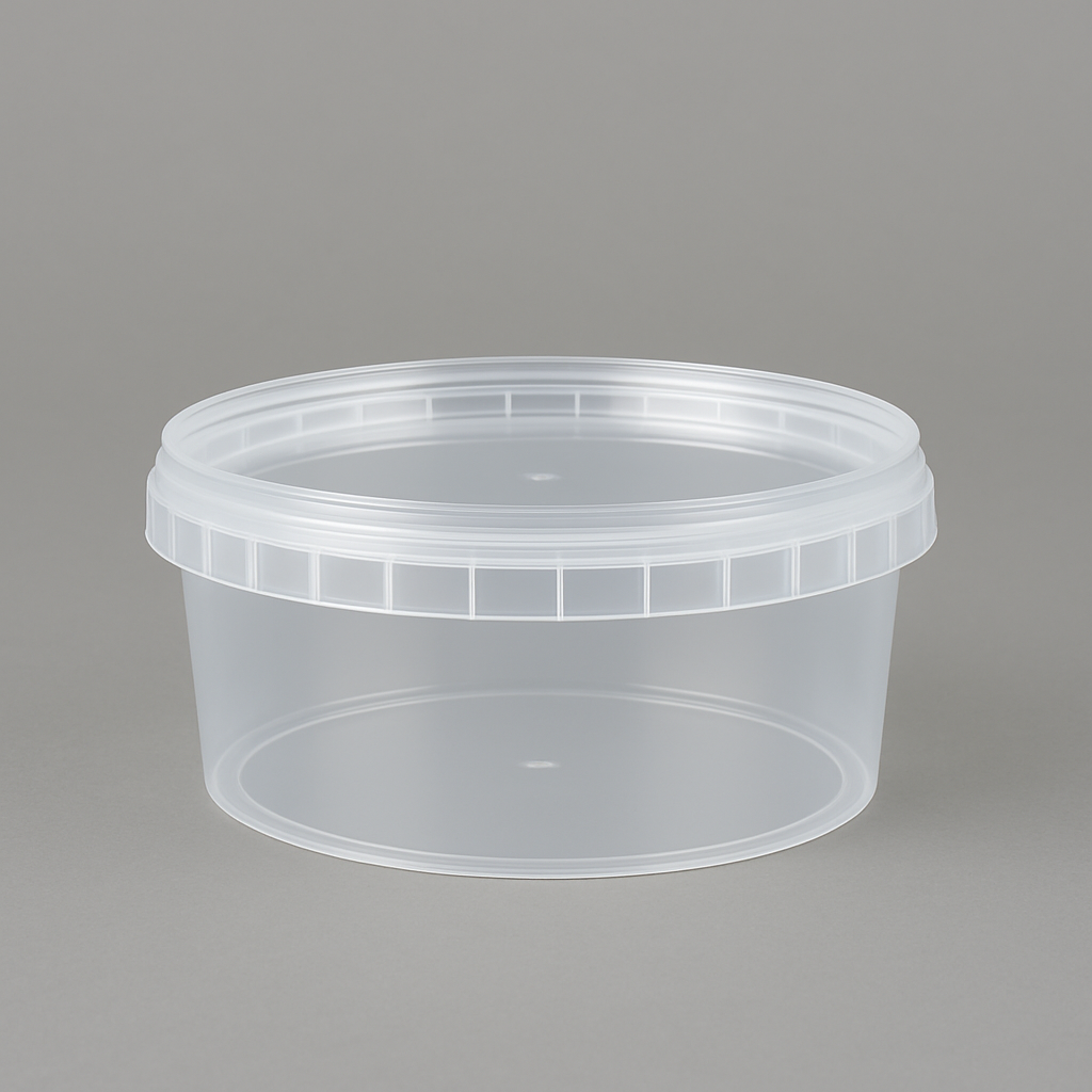 Runddose PP Ø 118 mm – 480 ml mit Deckel