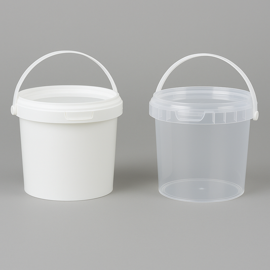 Runddose PP Ø 109 mm – 600 ml mit Henkel und Deckel